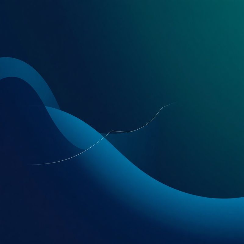 Apstraktna vizualizacija krivulja složenog rasta u indigo i teal tonovima